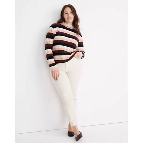 Madewell Striped Evercrest Turtleneck Sweater in Coziest Yarn - Picture 3 of 9